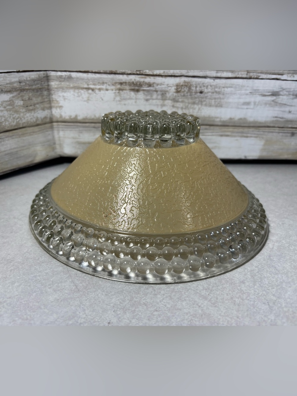 Vintage glass light fixture shade